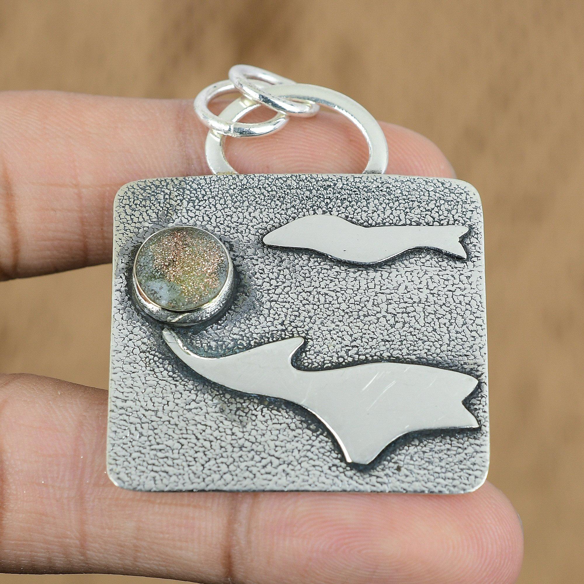 

Natural Titanium Druzy Gemstone Jewelry 925 Sterling Silver Pendant For Women