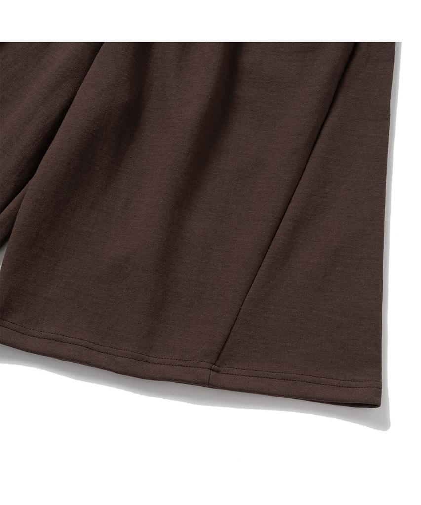 SUPERSUB Curved Wide Bermuda Shorts - Brown