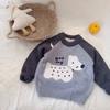Kids Thick Warm Knit Sweater Winter Boys Girls Cartoon Base Layer Top