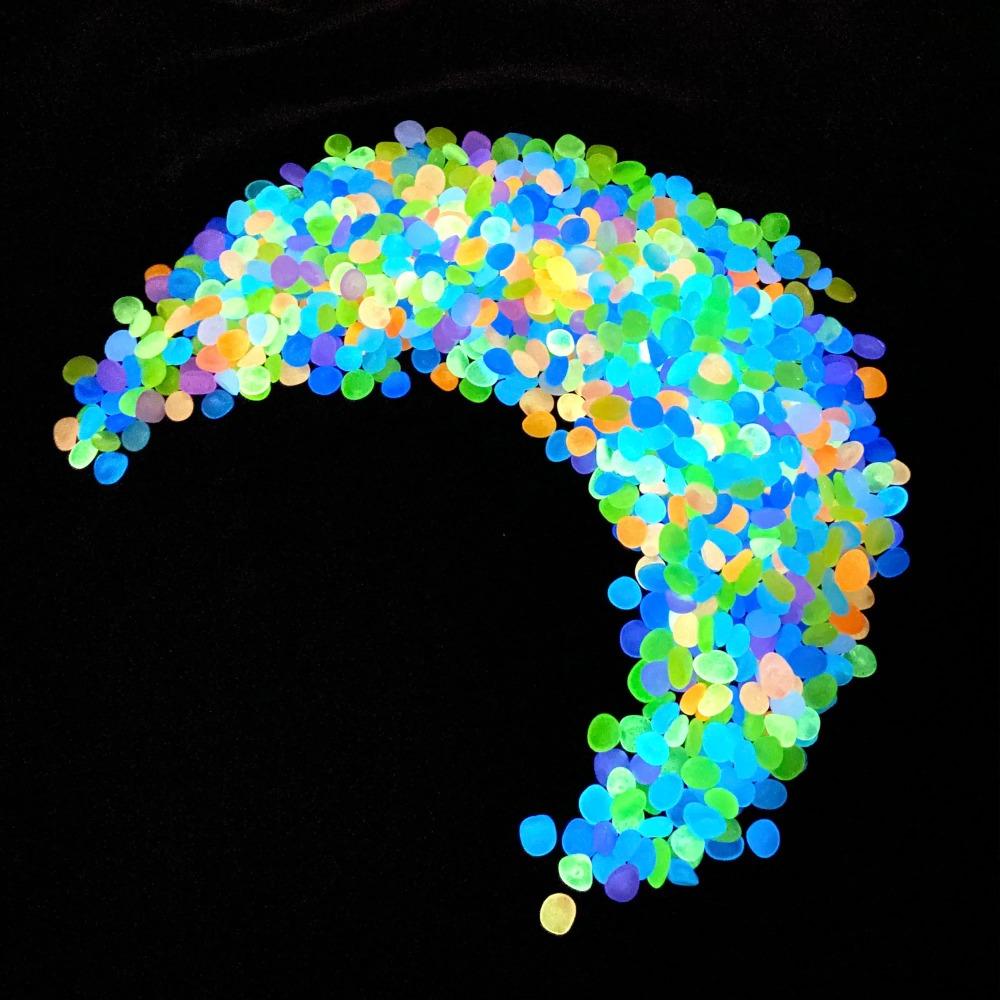 1000pcs Luminous Rock, Stone Luminous Dark Garden Pebbles, Sidewalk Fish Tank Decoration, Aquariums, Fish Tanks loom