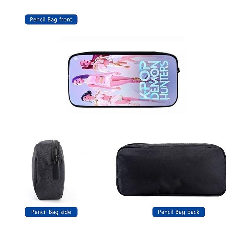 K-Pop 3-teiliges Schulrucksack-Set Mehrfarbiger Schülerrucksack Umhängetasche Federmäppchen Kombi Campus-Tasche