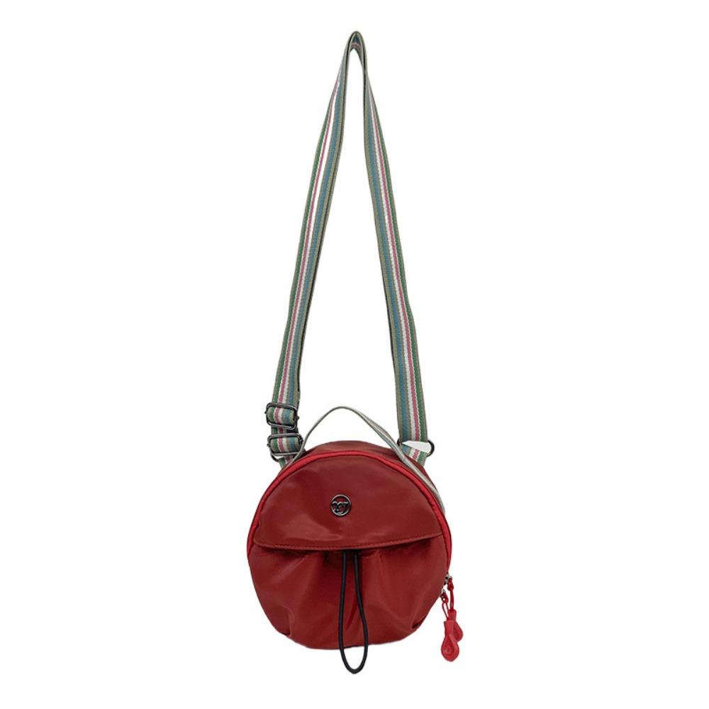 Large Capacity Small Round Backpack Nylon Round Crossbody Bag  Daily Matching