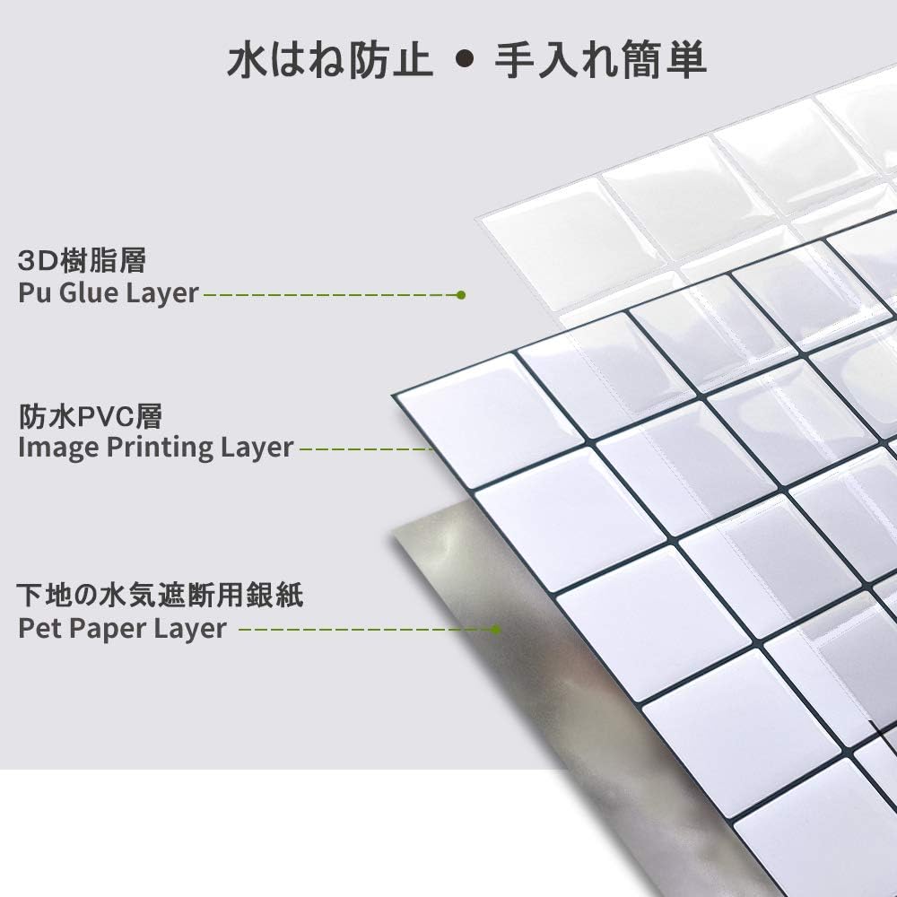 Yoillione Fliesenaufkleber Wasserdicht Hitzebeständig Küche Stilvoll Abnehmbar Fliesen Tapetenaufkleber Mieten Atmosphäre Ändern DIY Wandaufkleber