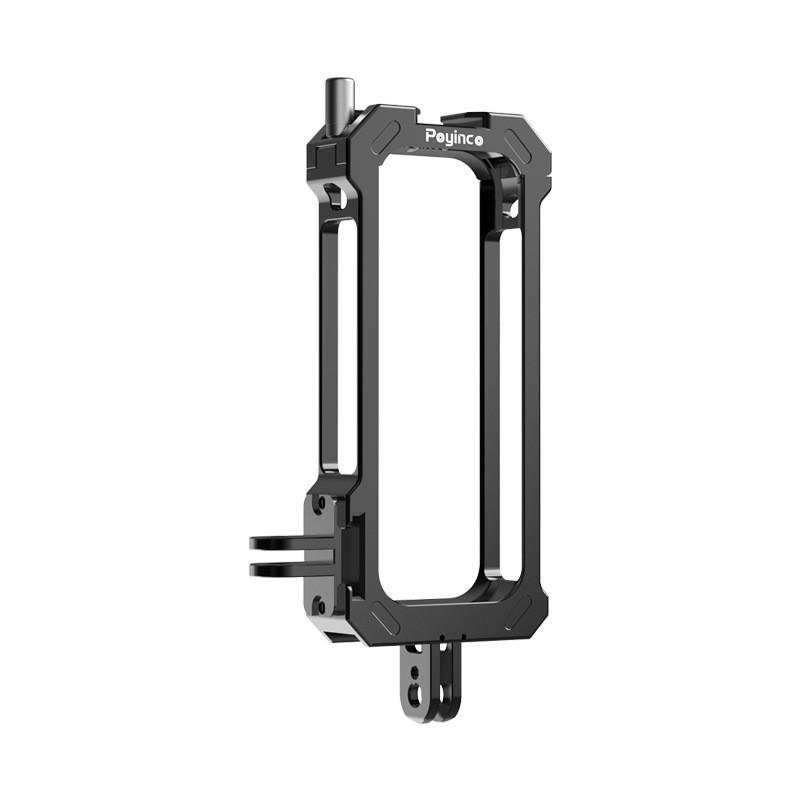 Aluminum Camera Cage Insta360 ONE X3 Action Protective Mounting Frame With Cold Shoe 1/4 Thread