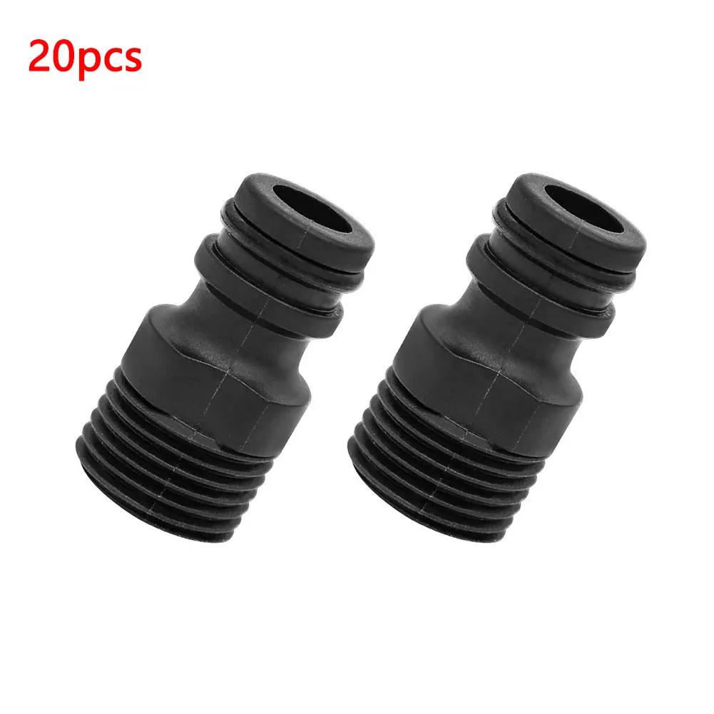 2/20 ADET 1/2" BSP Dişli Musluk Adaptörü, Bahçe Hortumu için Hızlı Bağlantılar, Ev Bahçeciliği için Sulama Boru Bağlantı Parçaları