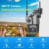 New 2K HD Waterproof EU IP Camera Wifi 4G Sim Card PTZ 4MP Dual Lens Outdoor AI Human Tracking Color Night Vision CCTV Security Camera