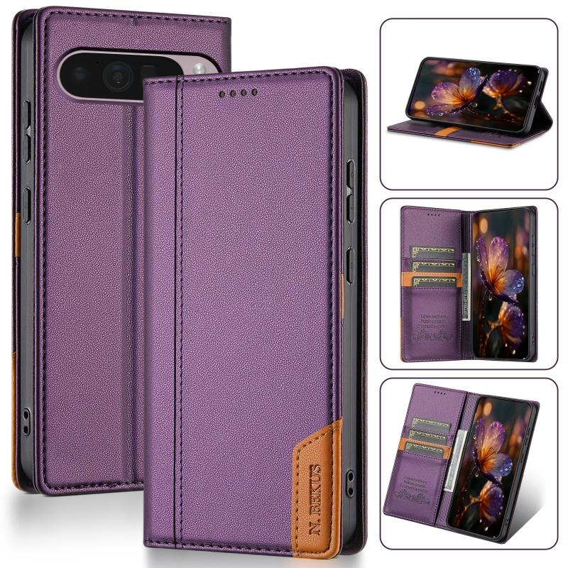 Magnetic Anti-theft Brush Leather Wallet Card Slot Phone Case for Google Pixel 10 Pro XL 9 9A 8 8A Flip Purse Holder Cover Coque