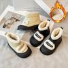 Children's Snow Boots Winter New Girls' Velvet Thickened Large Cotton Shoes Boys' Warm Baby Non-slip Short Boots