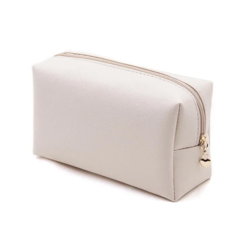 Zipper Makeup Bag Travel PU Leather Women's Cosmetic Bag Toiletry Storage Pouch Organizer Toiletry Bag Women Water-Resistant