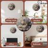 Custom Wood Wall Clock 25cm Round with Geometric Patterns
