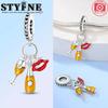 Copper Cocktail Cup Pendant Beer Party Dangle Charm Bead Charms Bead Charms for Do It Yourself Bracelets Birthday Gift for Girls