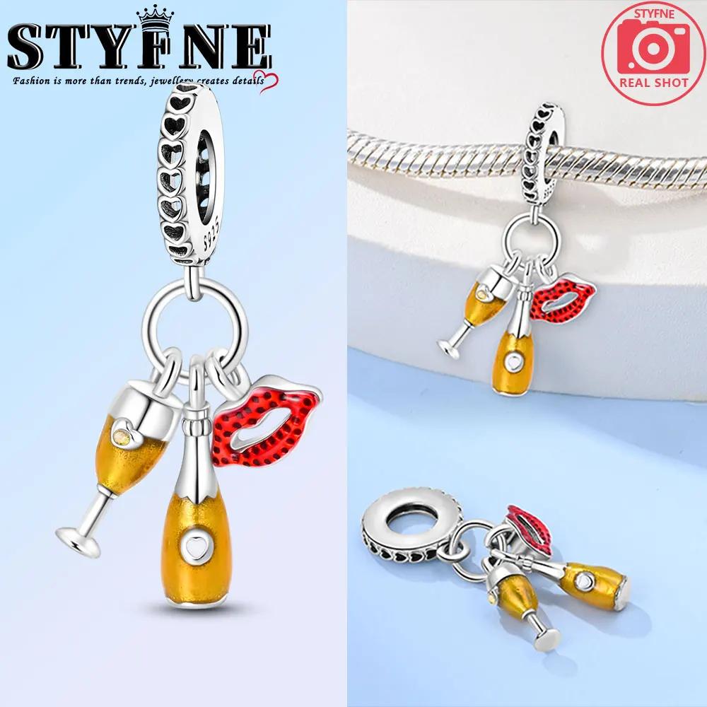 Copper Cocktail Cup Pendant Beer Party Dangle Charm Bead Charms Bead Charms for Do It Yourself Bracelets Birthday Gift for Girls