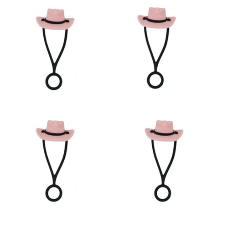 Silicone Cowboy Hat Straw Covers Cute Hat Shape Straw Topper Reusable Straw Tip Protector Cap Mug Accessories Gift Straw Cap