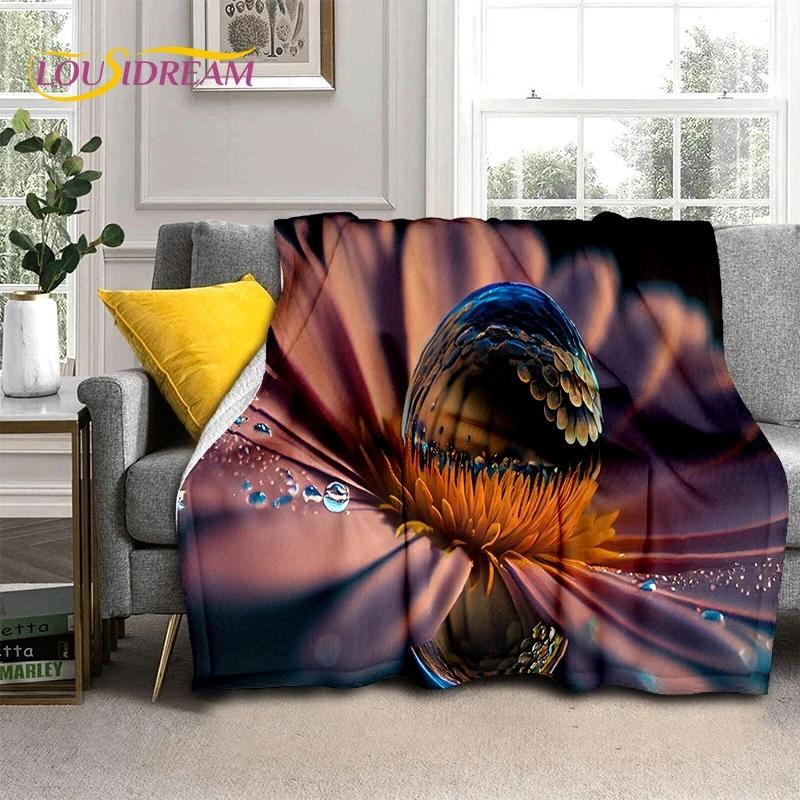 3D Rose Flowers Nordic Romantic Soft Blankets,Keep Warm Throw Blanket Comfortable Blanket for Picnic Beds Sofa Home Bedroom Gift