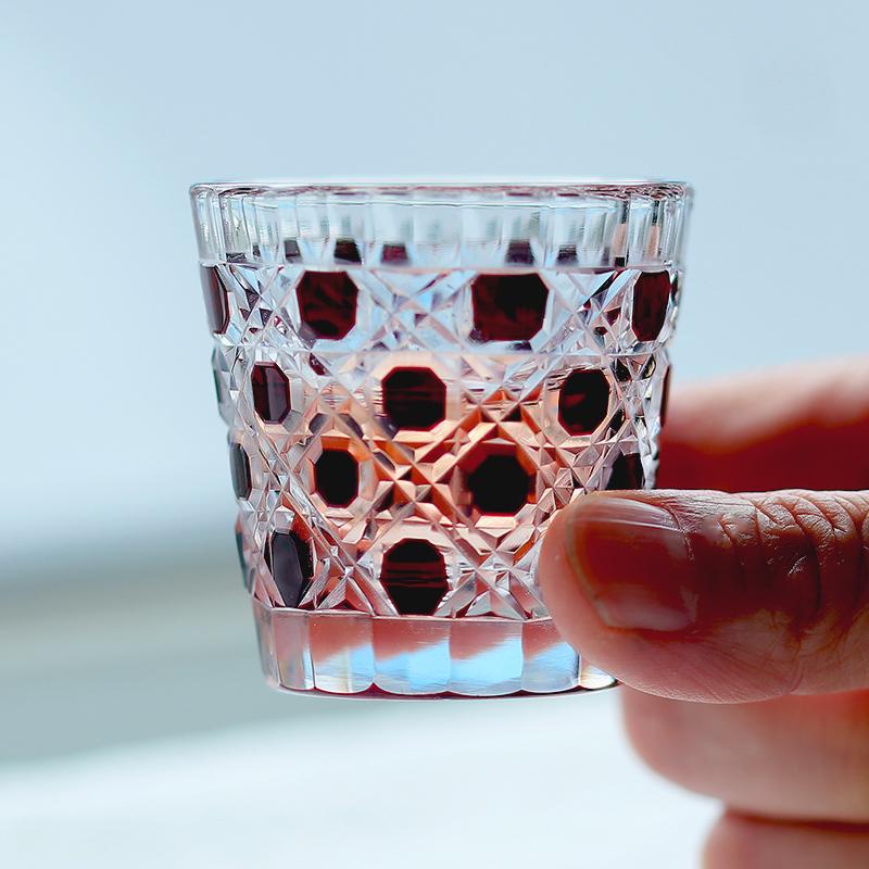 Luxury 35Ml Edo Kiriko Multi-Color Soju Glass Cup Japanese Style Hand Cut S Glass For Whiskey Tequila 1.2Oz Korea