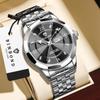 BINBOND Men's Watch Quartz Wristwatches For Men Luxury Luminous Waterproof Stainless Steel Strap Durable Reloj Hommes +Box