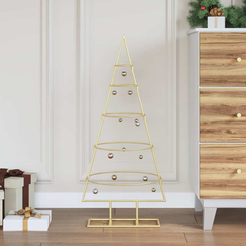Metal Christmas Tree Gold 90 cm Powder Coated Steel