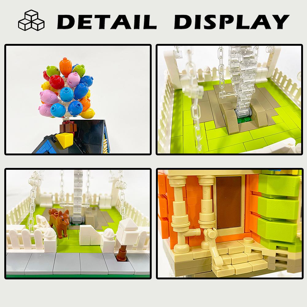 Street View Flying House Worldwide Building Blocks MOC Creative Expert City Model Series Bricks Classic Film Toys For Kids Gifts