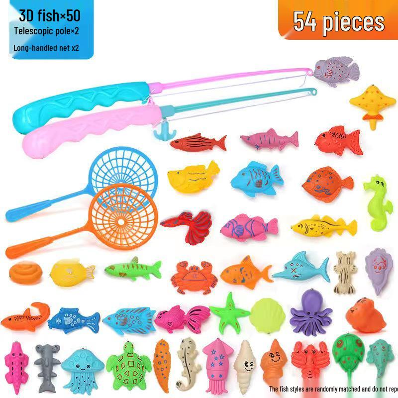 Children's Magnetic Fishing Toy Pool: Pretend Play & Educational Summer Water Game for Boys & Girls