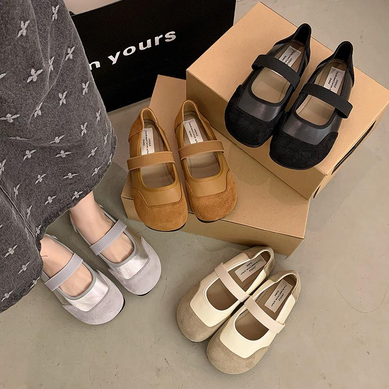 

Niche design bow big head shoes with Mary Jane single shoes soft sole grandma shoes casual shoes 35 срібний