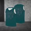 Men s Plus Size V Neck Sleeveless Printed Tank Top Black Mandala Pattern Straight Hem
