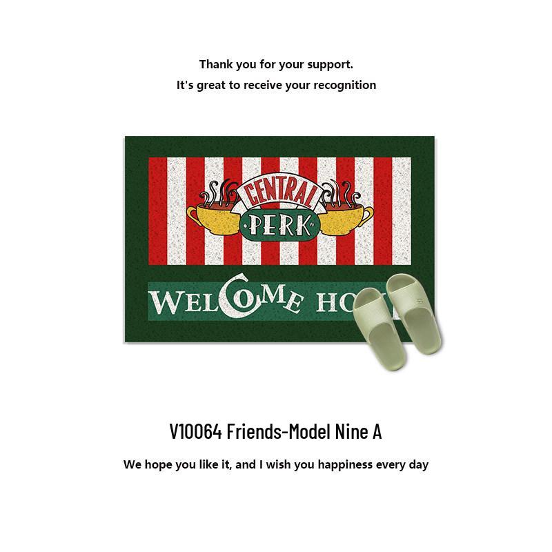 Friends TV Show Large Entrance Mat: Silk Loop, Dirt-Resistant, Wash-Free, Non-Slip, Cuttable