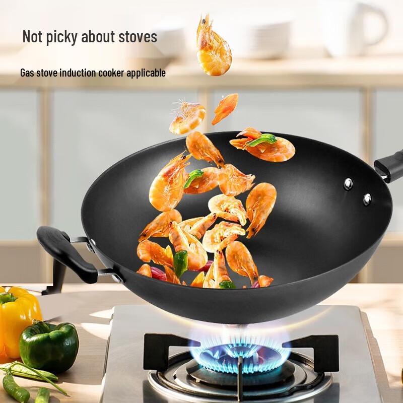 

Supor 32cm Traditional Cast Iron Wok