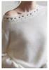 Women's French Cashmere Crochet Sweater: Soft, Loose, Thick Knit Layer for Inner or Outer Wear