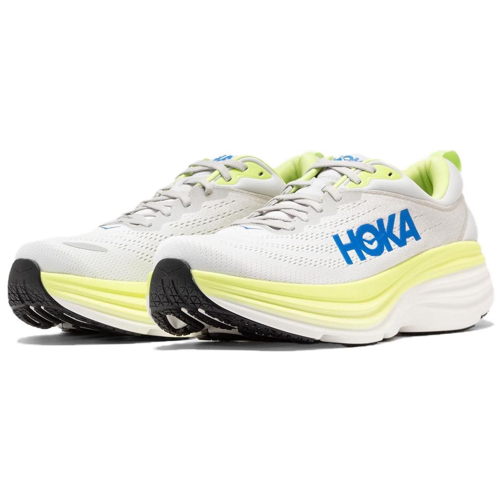 HOKA Bondi 8 Stardust Lettuce Men Sneakers Grey 1123202-STTC