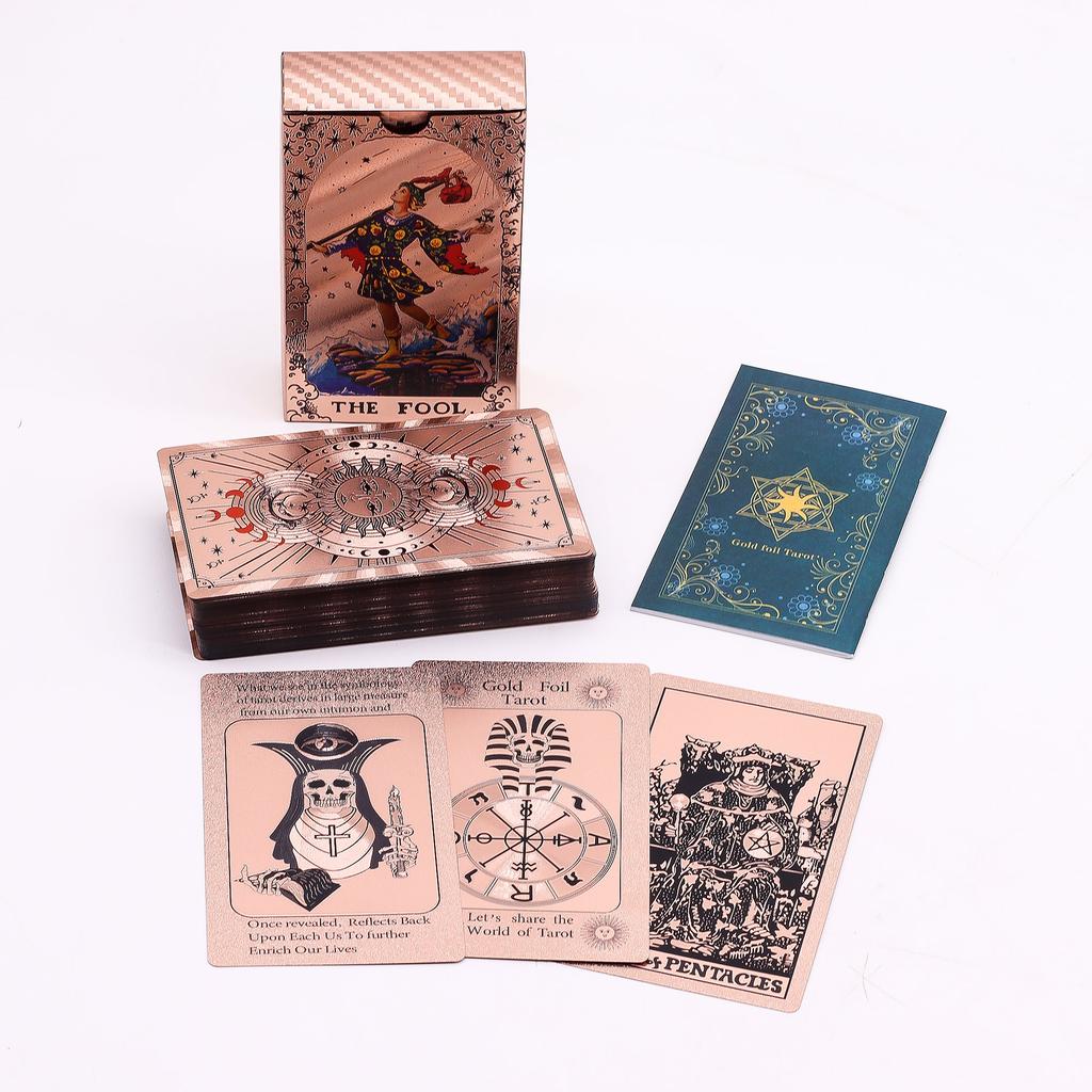 Rose Gold Moon Phase Tarot Deck with Guidebook