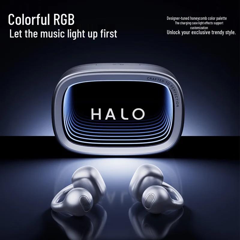 Edifier Halo Clip Open-Ear Bluetooth Earbuds with RGB Lighting