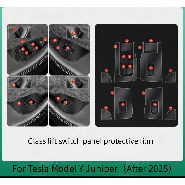 TPU Interior Protective Film for Tesla Model Y Juniper Juniper 2025 2026 Navigation Screen Anti-Scratch Sticker Car Accessories