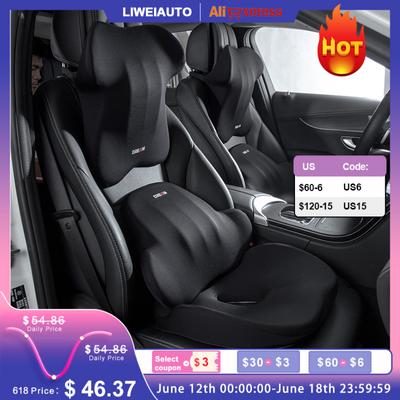 Car Booster Seat Cushion Driving Headrest Lumbar Support Memory Foam  Car Neck Pillow Waist Seat Pad Height Car