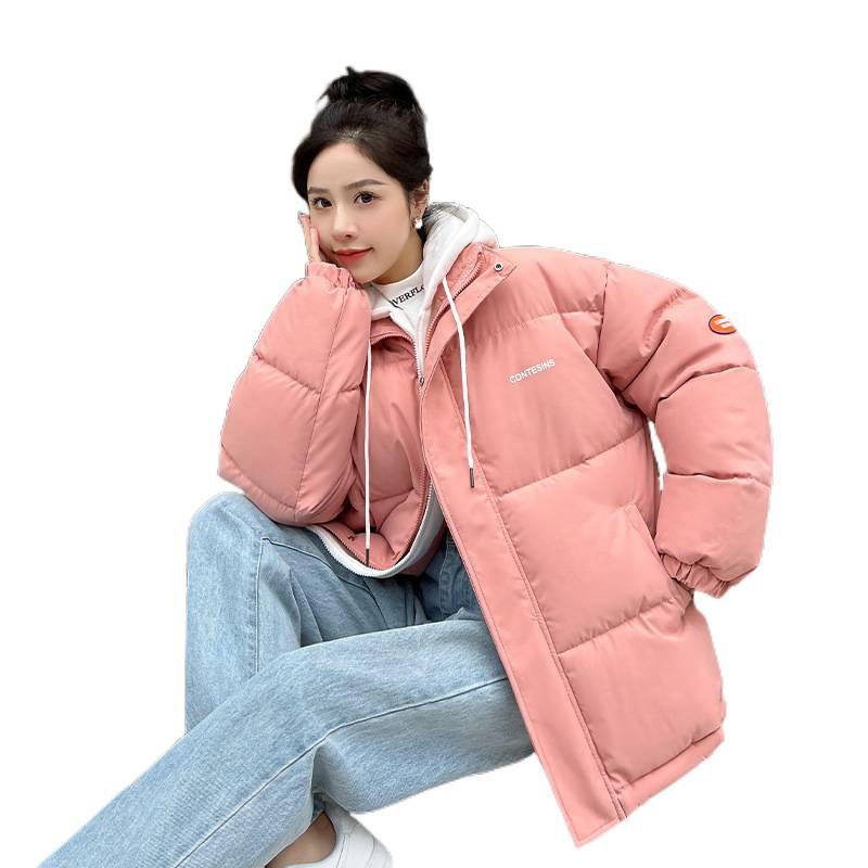 Winter Women's Fake Two-piece Cotton Clothes, Hooded Thickened Cotton-padded Clothes, Trendy Coats, Available from Stalls