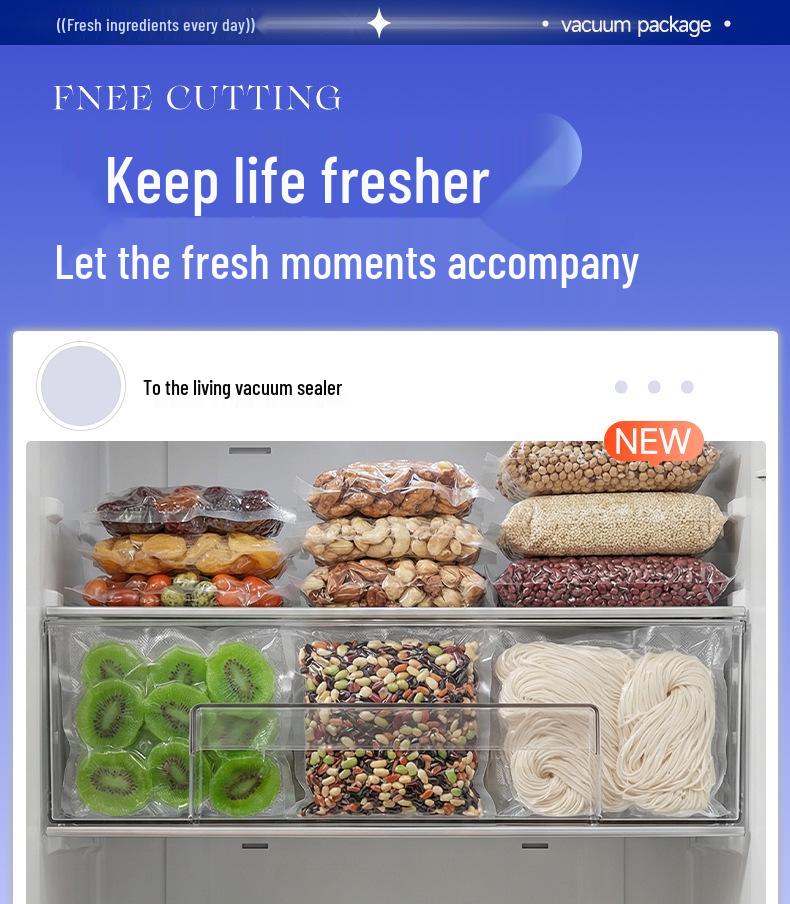 Compact Vacuum Sealer for Home Kitchen - Wet & Dry Food Preservation