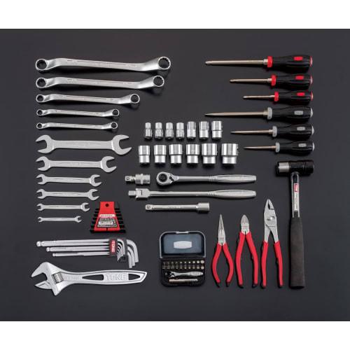 TONE TSST430SV Tool Set, 12.7mm (1/2") Drive, Silver, 72 Pieces