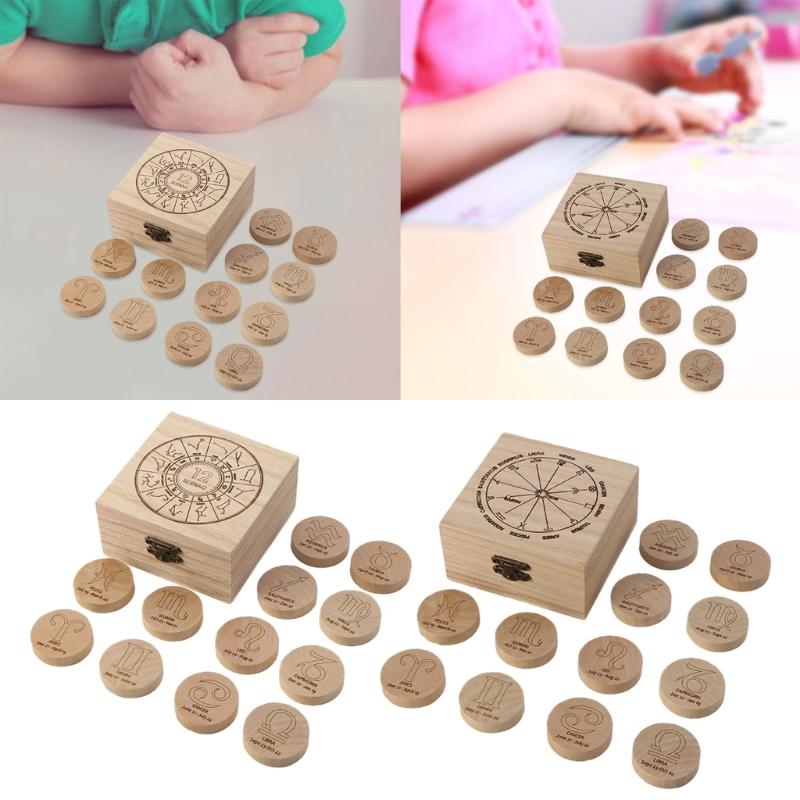 Hexendekoration Hexen Heimdeko-Kits Meditation Holz Runen Heilkristallsteine Set Hexenrune Rune Holzrunensteine Set