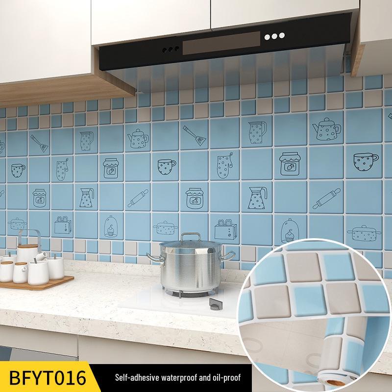 Eco-Friendly Kitchen Anti-Oil Stickers: Self-Adhesive, Waterproof, Heat-Resistant Tile and Stove Top Renovation Wallpaper.
