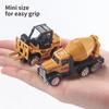 6pcs/set Diecast Alloy Plastic Engineering Truck Loader Tractor Excavator Construction Model Vehicle Classic Toy For Kids Gift