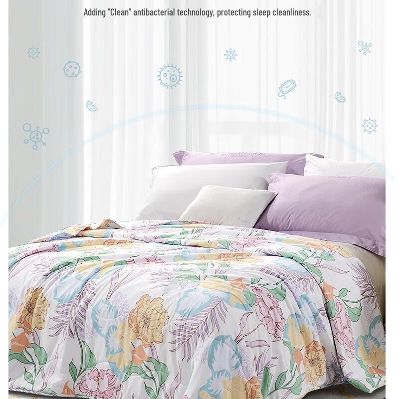 FUANNA Printed Seven-Hole Fiber Summer Quilt