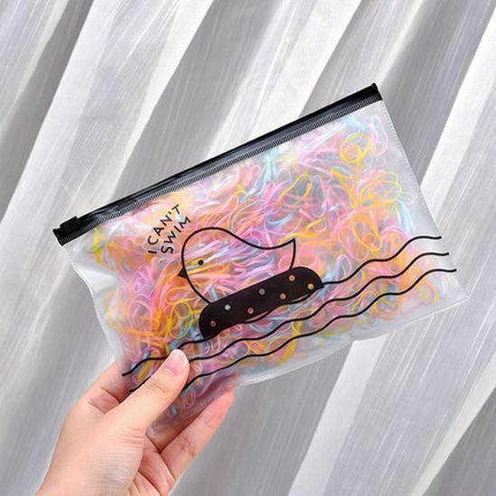 Disposable Rubber Hair Bands for Girls and Babies, Strong Grip, Gentle On Hair, Colorful Hair Accessories.