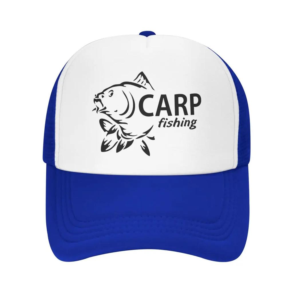 Custom Fishinger Carp Fish FisherUnisex Baseball Cap for Unisex Women Personalized Breathable Trucker Hat Outdoor Snapback Dad Hats