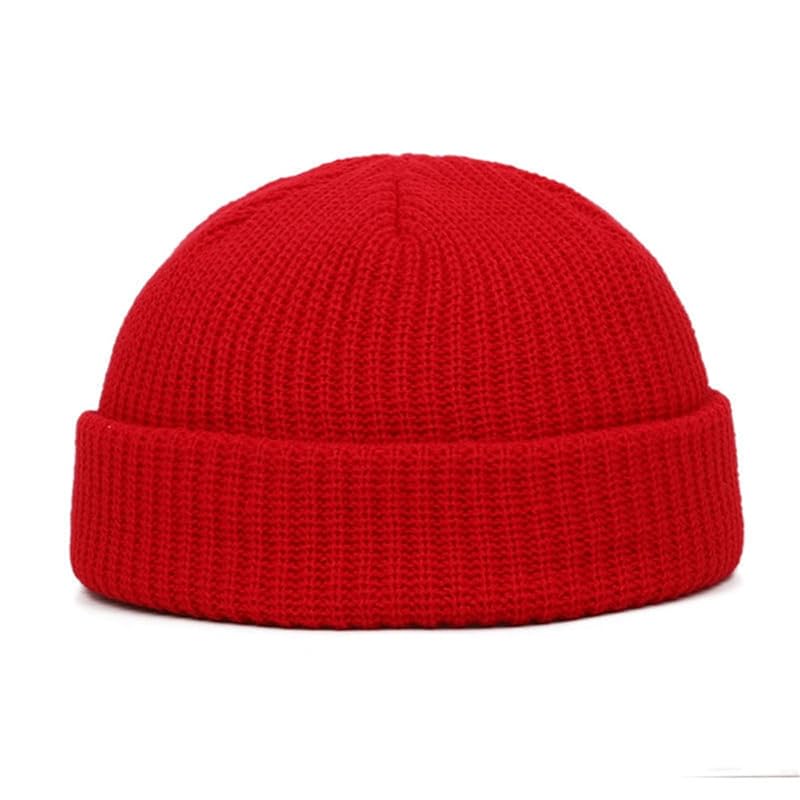 

[RUNQIU] knit hat men s winter short watch cap snowboarding hat knit hat beanie hat knit watch Shallow cold weather hat acrylic plain soft warm