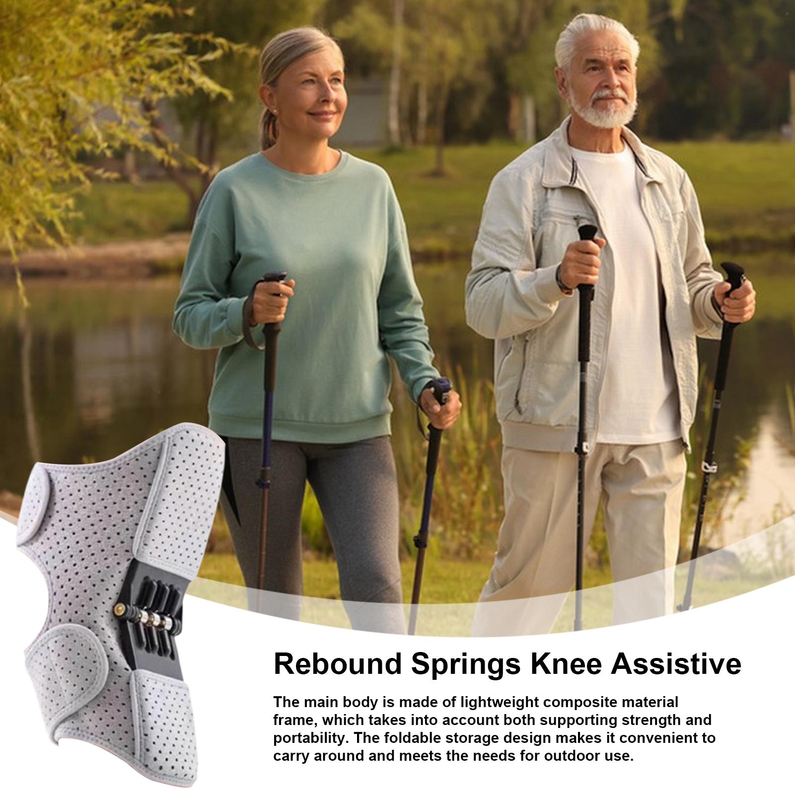 Knee Stabilizer Braces Spring-Powered Knee Support Booster Brace Portable Wrap Breathable Assistive Device For Exercise Stair CN