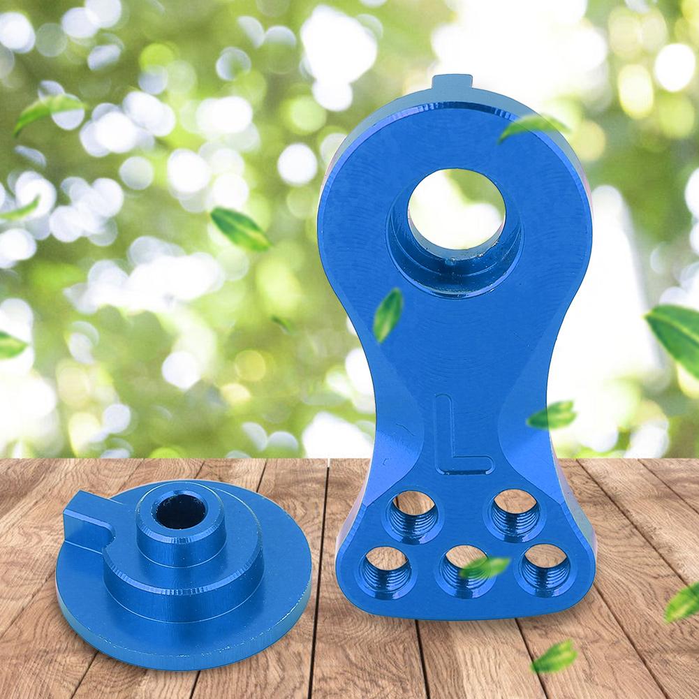 Aluminum Alloy Buffer Metal Steering Arm 23T Fit for 1 10 1 8 Car Model (Blue N10228NB)