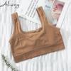 Frauen Tank Top Sexy Crop Tops Leibchen Massage Pad Unterwäsche Weibliche Crop Top Backless Ärmel Intimate Dessous Femme