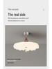 Pre-owned Walnut Dining Table Swing Arm Chandelier, French Cream Style, Eye-Protective.
