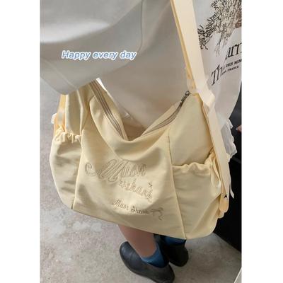 Neue Damentasche trendige Messenger-Tasche mit großer Kapazität Rucksack College-Stil Alphabet Canvas-Tasche