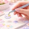 Stainless Steel Curved Stickers Tweezers Anti-static Cartoon False Eyelash Tweezers High Precision Lashes Extension Tweezer