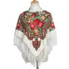 Women's Retro Ethnic Print Tassel Shawl and Headscarf